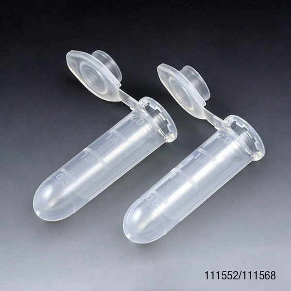 Globe Scientific Microcentrifuge Tube, 2.0mL, PP, Attached Snap Cap, Graduated, Natural Microcentrifuge Tubes; Centrifuge Tubes